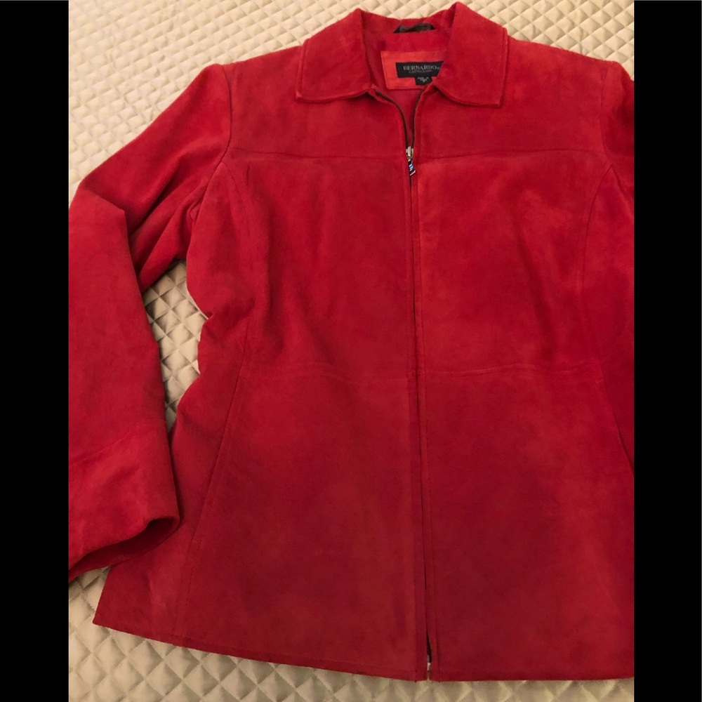 Nordstrom- Bernardo Red Leather Jacket